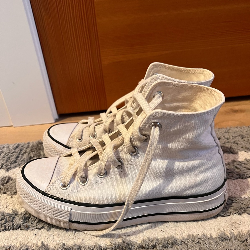 White Platform High-top Converse